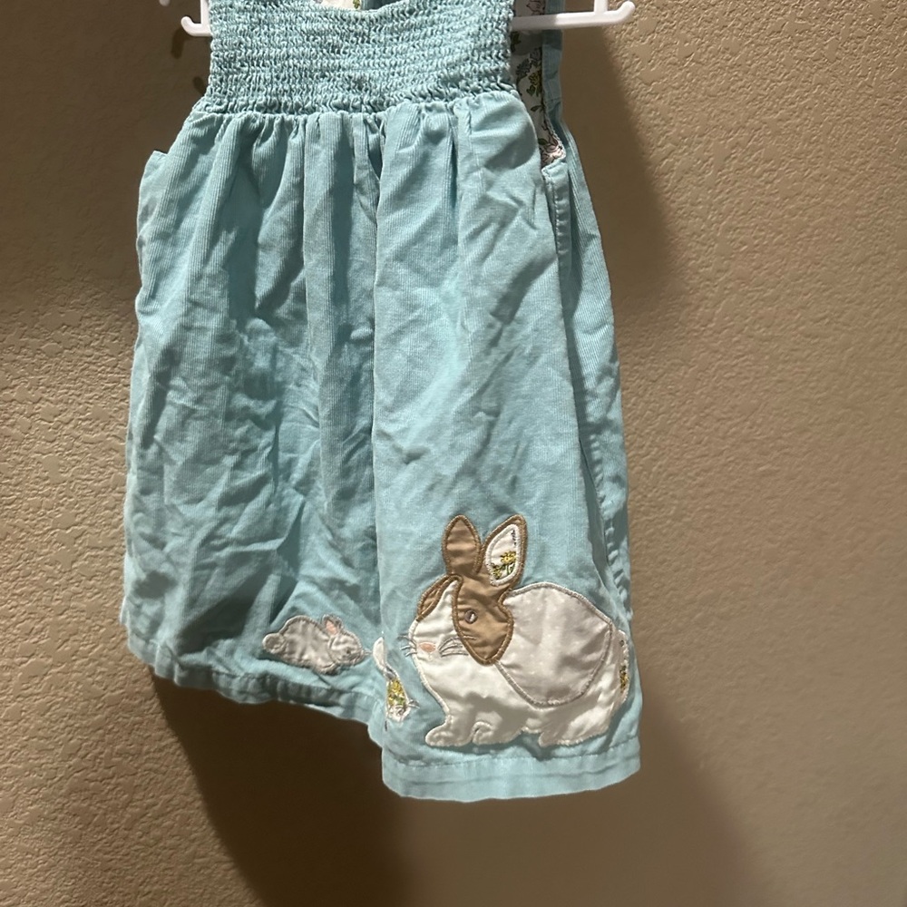 Mini Boden Kids Blue Bunny dress